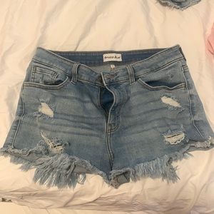 Studio blue cut off jean shorts